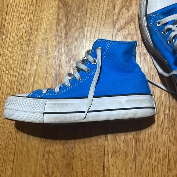 Bright Blue Platform Converse - Picture 2 of 5